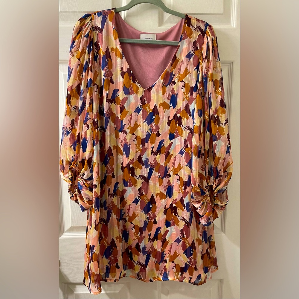 Med Adrienne Colorful Abstract Dress